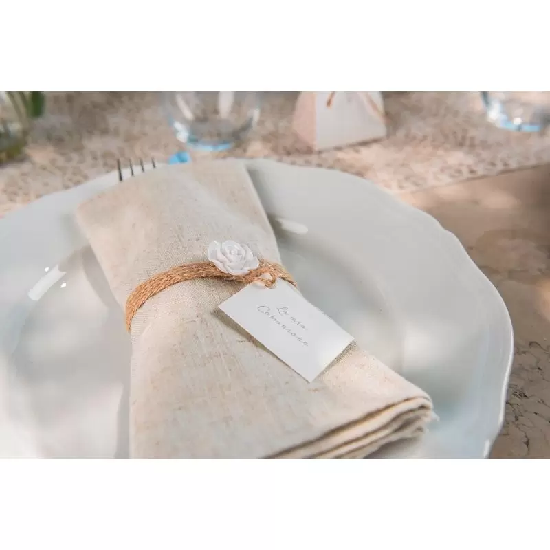 Linane naturaalne punutud lint Utah 10 mm