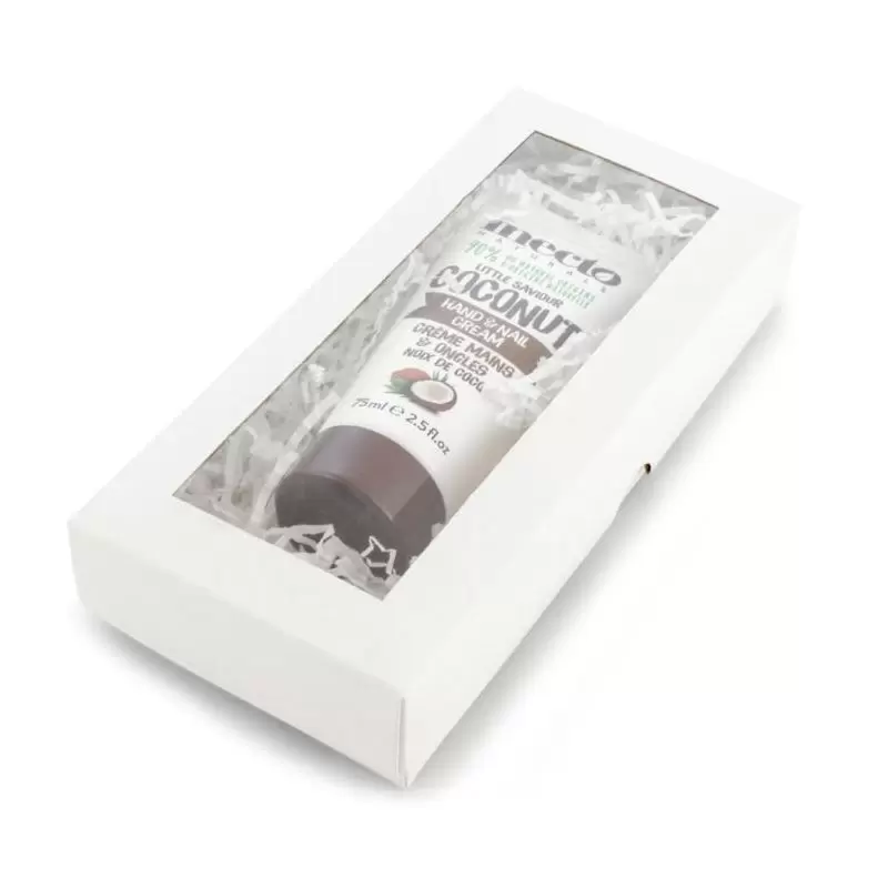 Kaste ar caurspīdīgu logu balts 200 x 90 x 30 mm