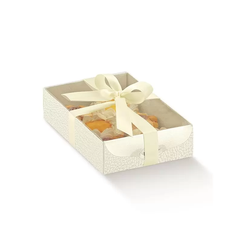 Dėžutė Dolcezza Pelle su skaidriu pvc. dangteliu