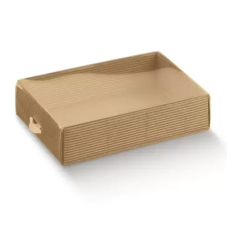 Kaste Dolcezza ar caurspīdīgu pvc. vāks ir gofrēts