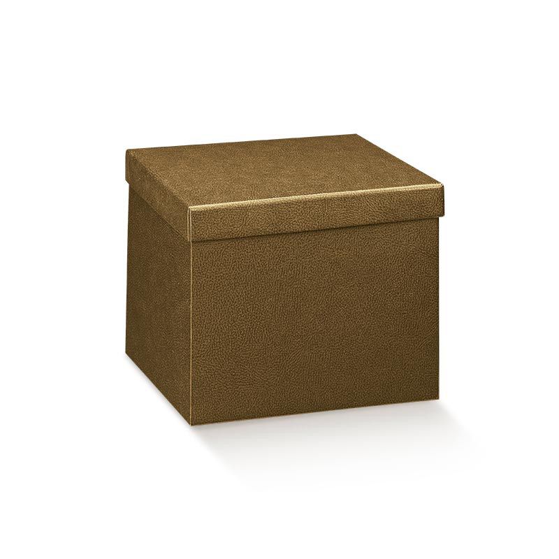 Dėžutė dviejų dalių su atskiru dangteliu tamsiai ruda | DEKOPAKA.LT