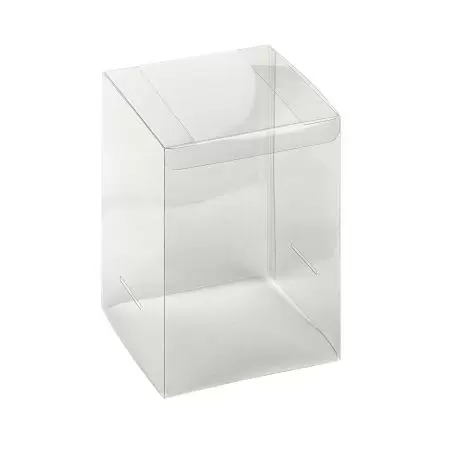 Caurspīdīga kaste ar baltu ieliktni 250x250x400mm