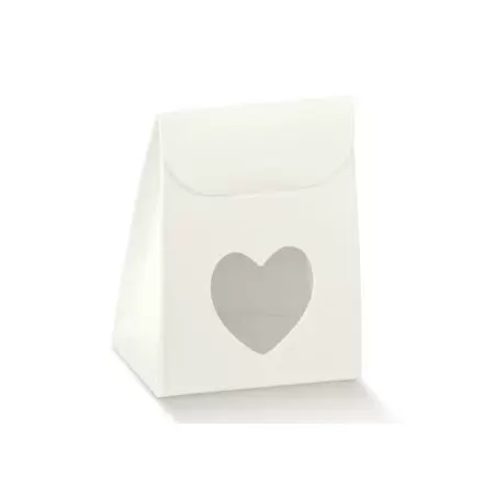 Box Sacchetto valge läbipaistva aknaga