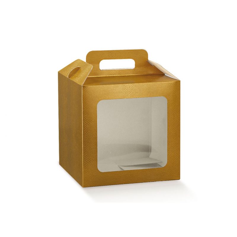 Kaste Valitta ar caurspīdīgu logu zelta krāsā | DEKOPAKA.LT