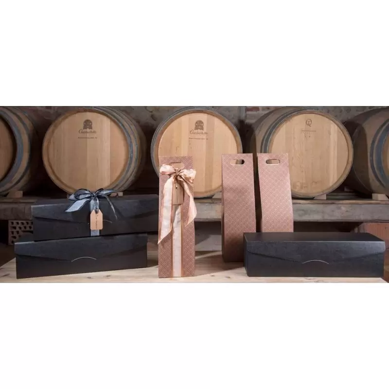 Dėžutė juoda kraft Cantinetta 1 butelis