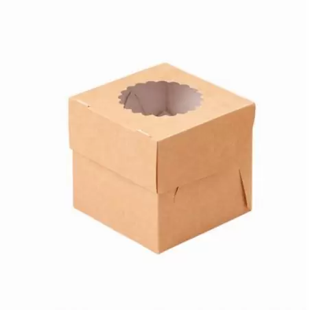 Kastīte Eco 1 cupcake ar caurspīdīgu logu