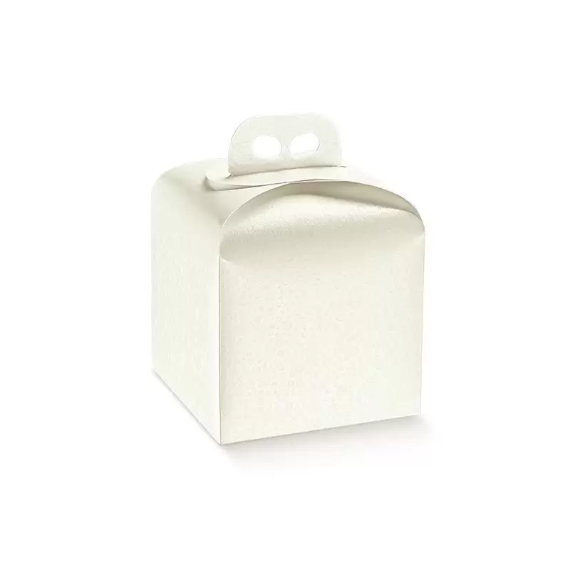 Panettone dėžutė su rankenėle balta