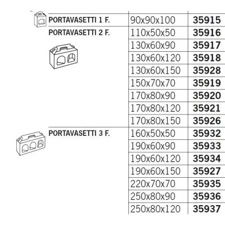 Kaste Portavasetti 3 nodalījumi dabīgi brūnā krāsā