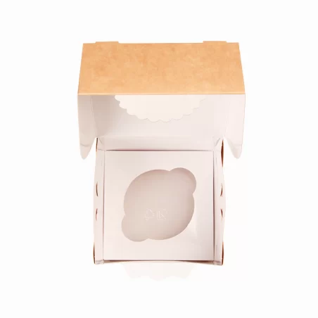 Kastīte Eco 1 cupcake ar caurspīdīgu logu