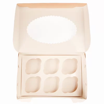 Dėžutė Eco 6 keksiukams su skaidriu langeliu 2