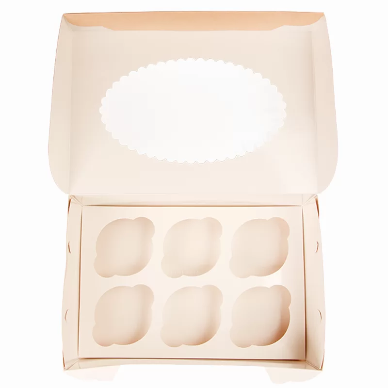 Eco läbipaistva aknaga 6 koogikesekarp