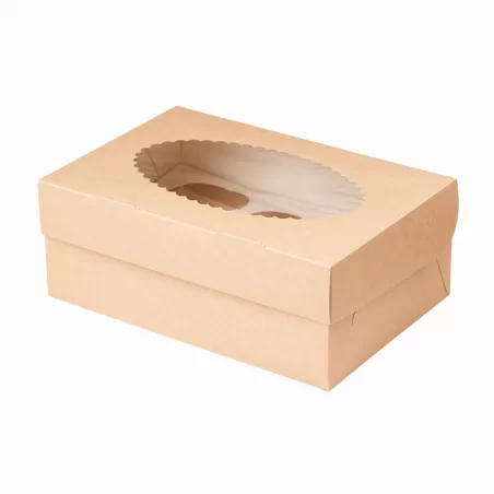 Eco läbipaistva aknaga 6 koogikesekarp