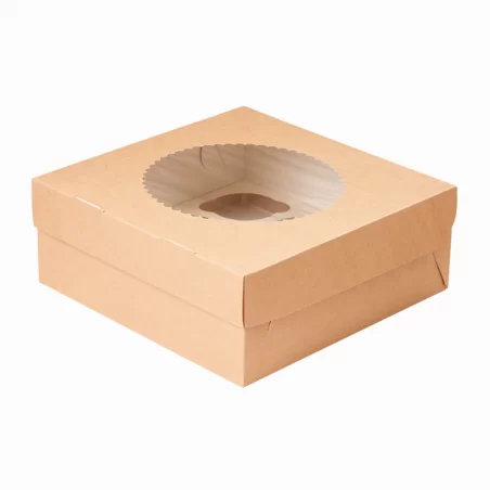 Kastīte Eco 9 kēksiņiem ar caurspīdīgu logu