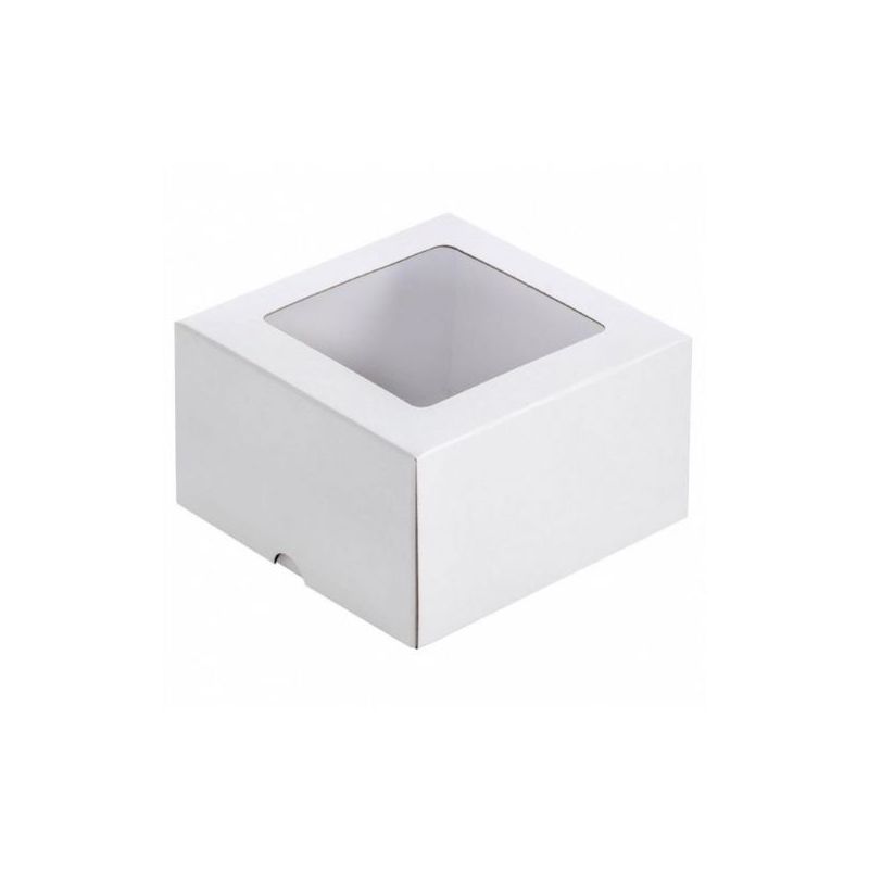 Dviejų dalių dėžutė su langeliu balta | DEKOPAKA.LT