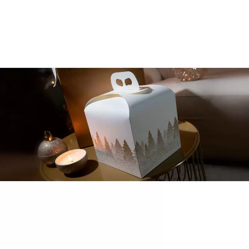 Kalėdinė dėžutė Portapanettone seta su rankenėle