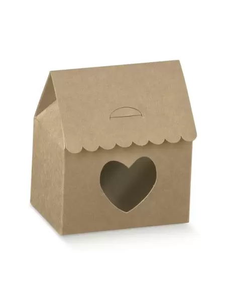 Box house pruun läbipaistva aknaga