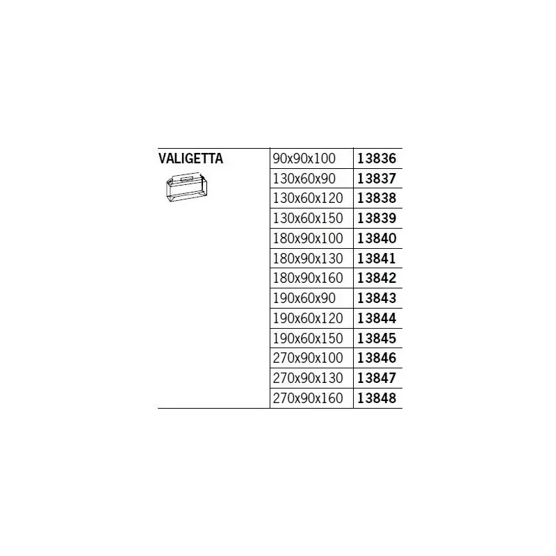Caurspīdīga kaste Valigetta