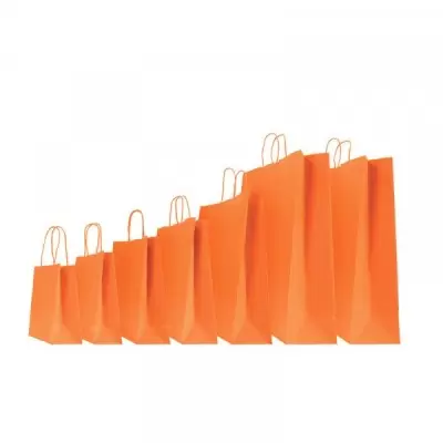 Oranžid paberkotid Twist käepidemed 2