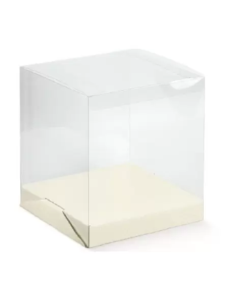 Caurspīdīga kaste ar baltu ieliktni 250x250x400mm