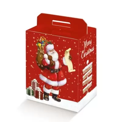 Kalėdinė dovanų dėžė su rankena nešimui Portapanettone+Bott.