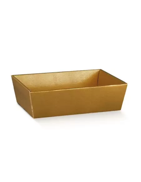 Vassoio Conico kuldne pvc-kaanega karp