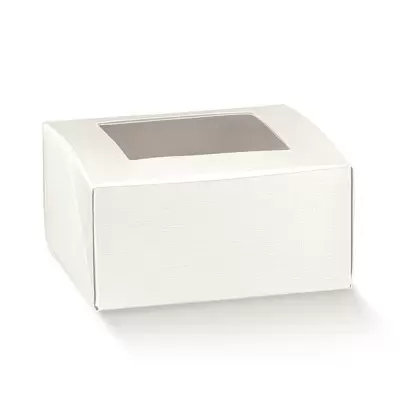 Pratica konditorejas izstrādājumu kaste ar caurspīdīgu logu