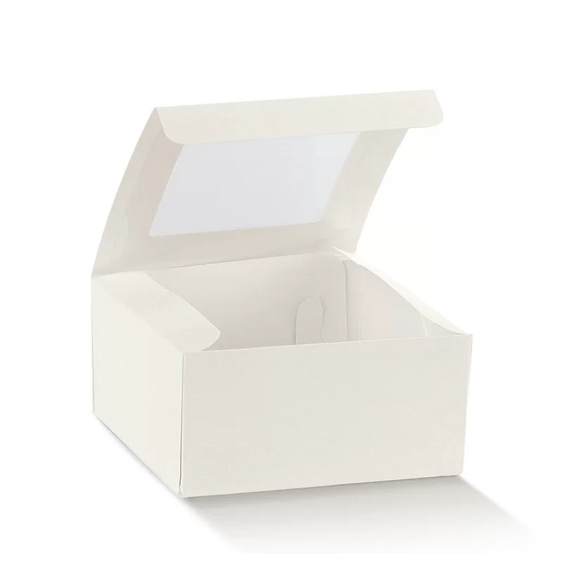 Pratica konditorejas izstrādājumu kaste ar caurspīdīgu logu