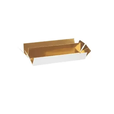 Kondiitritoodete karp Quadretto kuldne läbipaistva pvc-kaanega 2