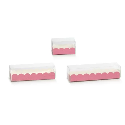 Macarons dėžutės Fibra rožinė 2