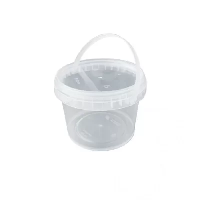 Plastikinis kibirėlis su dangteliu 500 ml