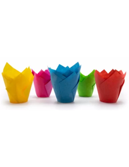 Cupcake grozi tulpes krāsains