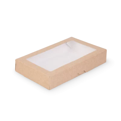 Läbipaistva aknaga Eco karp 200x120x40mm