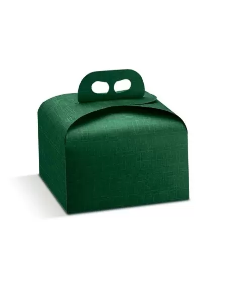 Panettone dėžutė su rankenėle žalia