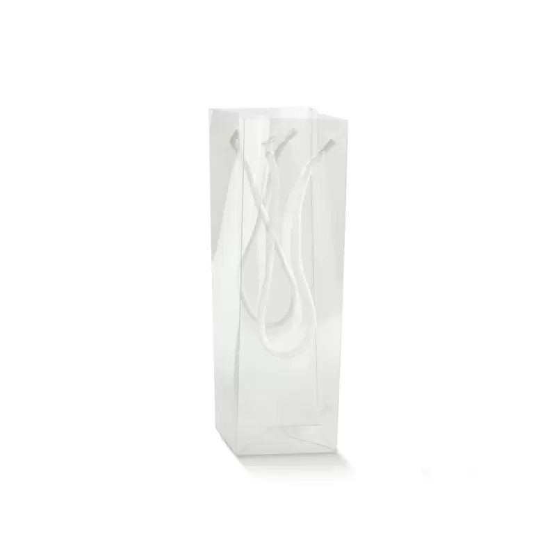 Caurspīdīga soma ar auduma rokturiem