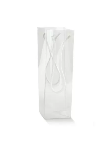 Caurspīdīga soma ar auduma rokturiem