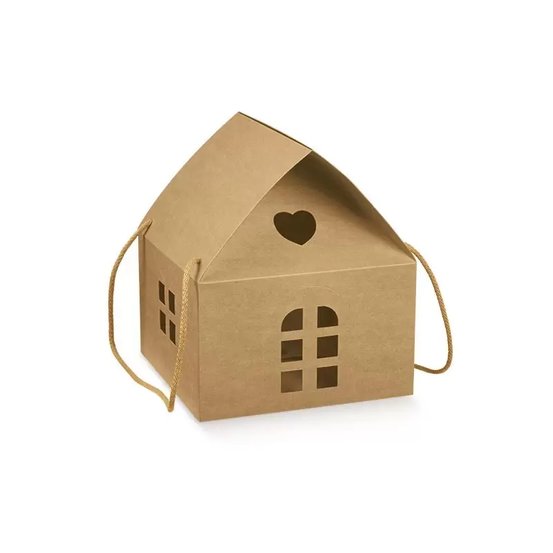 Box Casetta maja naturaalne pruun