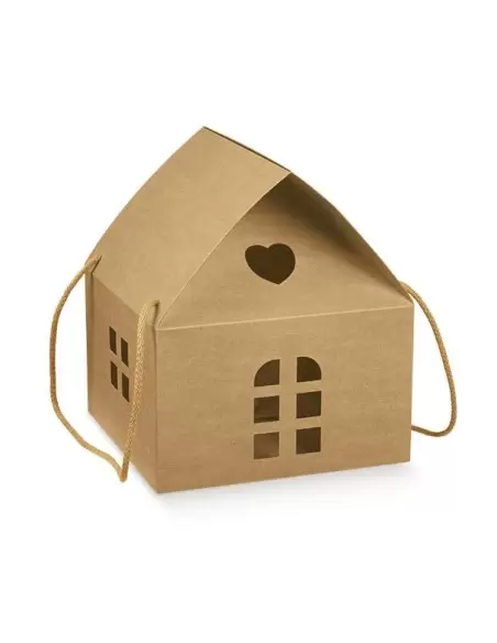 Box Casetta maja naturaalne pruun