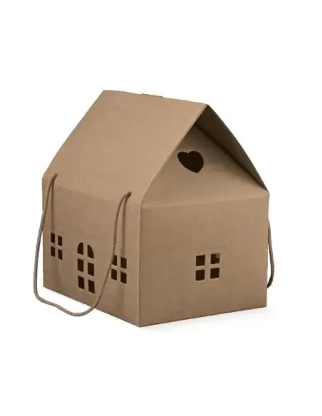 Box Casetta maja naturaalne pruun