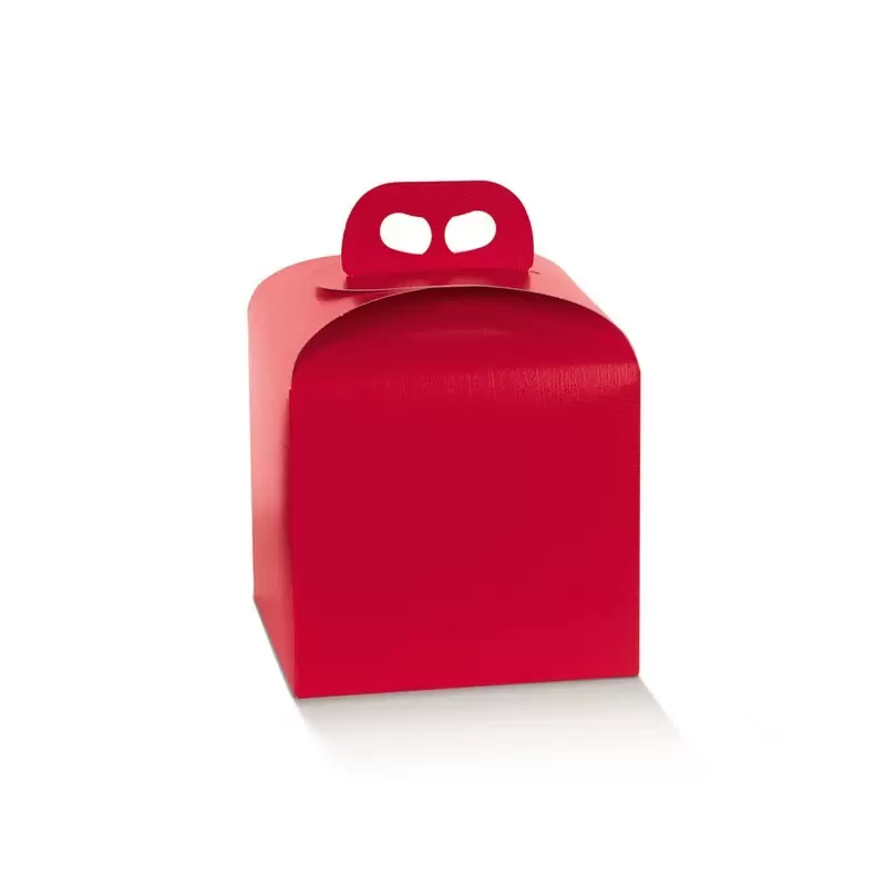 Panettone kastīte ar rokturi sarkans