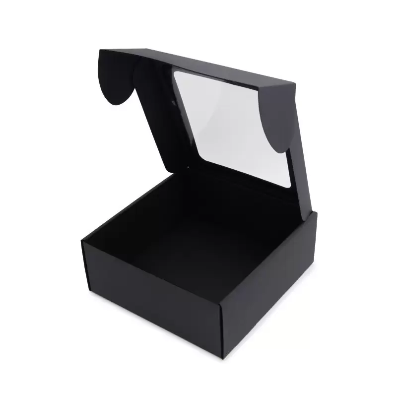 Karbi suurus S läbipaistva aknaga must