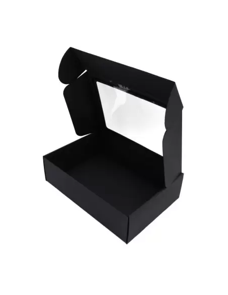 Kast MS läbipaistva aknaga must