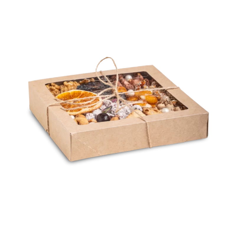 Kaste Eco ar caurspīdīgu logu 200x200x45mm