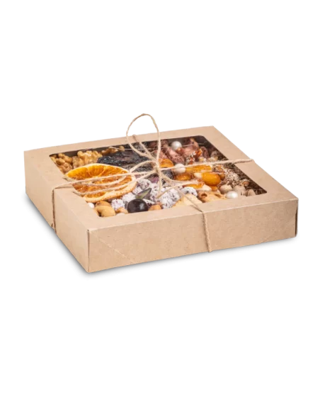 Kaste Eco ar caurspīdīgu logu 200x200x45mm