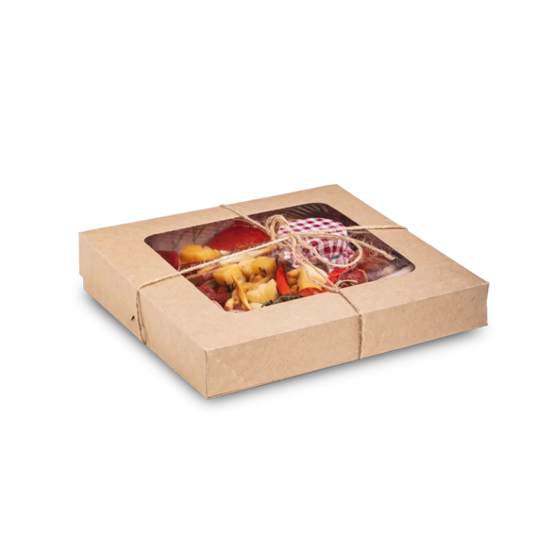 Dėžutė Eco su skaidriu langeliu 260x260x40mm