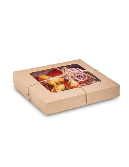 Dėžutė Eco su skaidriu langeliu 260x260x40mm