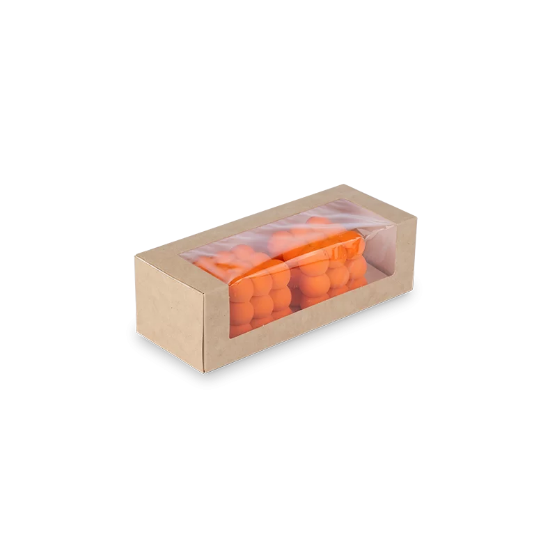 Dėžutė Eco Pastry su skaidriu langeliu | DEKOPAKA.LT
