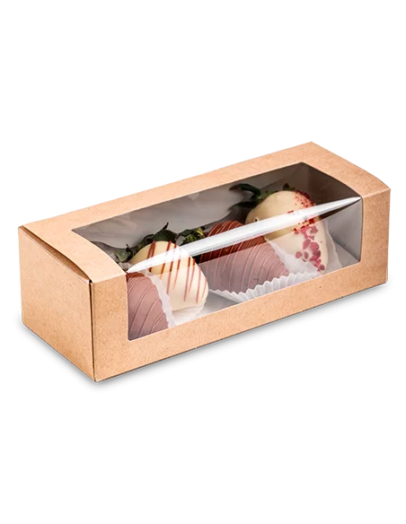 Box Eco Pastry ar caurspīdīgu logu | DEKOPAKA.LT