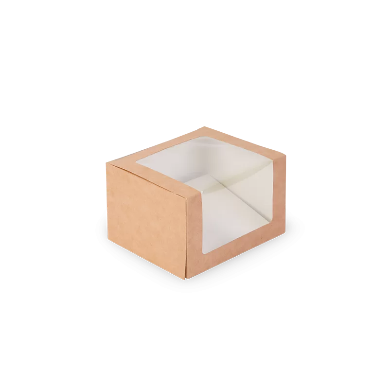 Kaste Eco ar caurspīdīgu logu 130x110x80mm