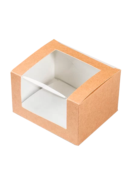 Dėžutė Eco su skaidriu langeliu 130x110x80mm