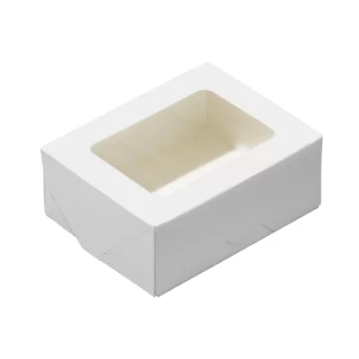 Kaste Eco ar caurspīdīgu logu balts 100x80x40mm